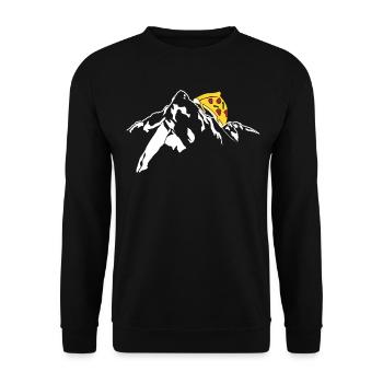 Pizza Hiking Hiker Hike - Unisex Sweatshirt - black - Front - Alina (178cm) & Michal (187cm)