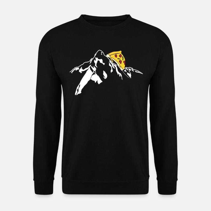 Pizza Wandern Wanderer Wanderung - Unisex Pullover - Schwarz