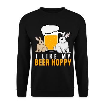 Beer Brewers Craft Beer Hops - Unisex Sweatshirt - black - Front - Alina (178cm) & Michal (187cm)
