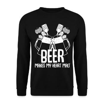 Beer Craft Beer Hops Malt - Unisex Sweatshirt - black - Front - Alina (178cm) & Michal (187cm)