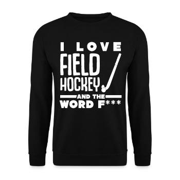 Field hockey players - Unisex Sweatshirt - black - Front - Alina (178cm) & Michal (187cm)