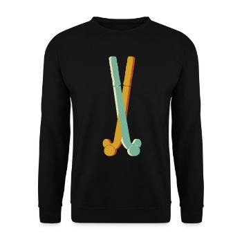 Field Hockey Hockey Sticks Hockey - Unisex Sweatshirt - black - Front - Alina (178cm) & Michal (187cm)