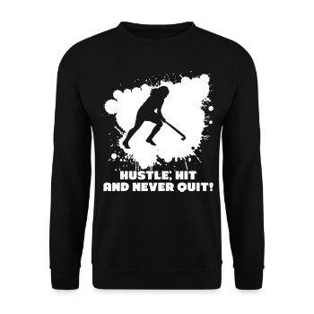 Field hockey hockey players Field hockey - Unisex Sweatshirt - black - Front - Alina (178cm) & Michal (187cm)