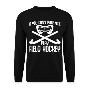 Field hockey players - Unisex Sweatshirt - black - Front - Alina (178cm) & Michal (187cm)