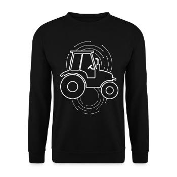 Tracteur Tracteur Conducteur de tracteur Bauer - Sweat-shirt Unisexe - noir - Devant - Alina (178cm) & Michal (187cm)