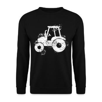 Tractor Tractor driver Tractor - Unisex Sweatshirt - black - Front - Alina (178cm) & Michal (187cm)
