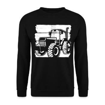 Tracteur tracteur conducteur de tracteur Bauer - Sweat-shirt Unisexe - noir - Devant - Alina (178cm) & Michal (187cm)