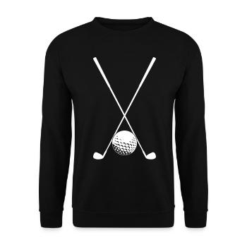 Golf Golf Club Golfer Golf Ball - Unisex Sweatshirt - black - Front - Alina (178cm) & Michal (187cm)