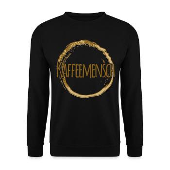 Kaffee Witz Kaffetrinker Kaffeeliebhaber - Unisex Pullover - Schwarz - Vorne - Alina (178cm) & Michal (187cm)