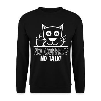 Coffee Coffee Lovers Coffee Drinkers - Unisex Sweatshirt - black - Front - Alina (178cm) & Michal (187cm)
