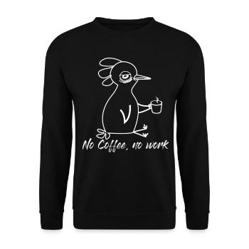 Kaffee Morgenmuffel Müde Kaffetrinker - Unisex Pullover - Schwarz - Vorne - Alina (178cm) & Michal (187cm)