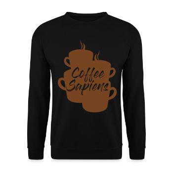 Coffee Sapiens Kaffeetassen - Unisex Pullover - Schwarz - Vorne - Alina (178cm) & Michal (187cm)