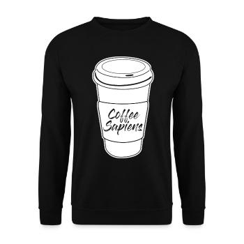 Coffee Sapiens Kaffeebecher - Unisex Pullover - Schwarz - Vorne - Alina (178cm) & Michal (187cm)