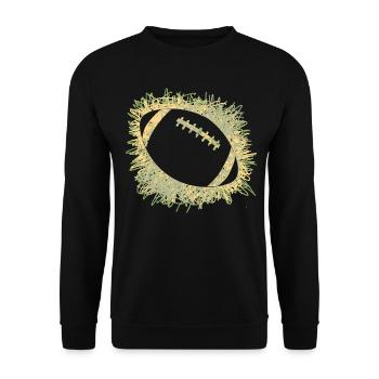 Rugby ball Football Rugby players - Unisex Sweatshirt - black - Front - Alina (178cm) & Michal (187cm)