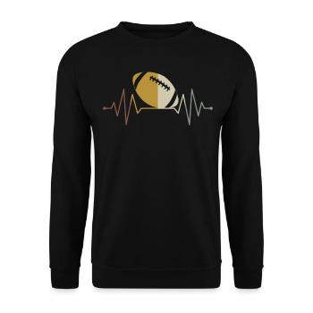 Rugby Rugby Ball Retro American Football - Unisex Sweatshirt - black - Front - Alina (178cm) & Michal (187cm)