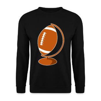 Rugby American Football Rugby Ball - Unisex Sweatshirt - black - Front - Alina (178cm) & Michal (187cm)