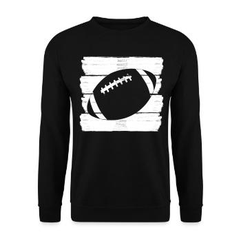 Rugby Football Rugbyspieler - Unisex Pullover - Schwarz - Vorne - Alina (178cm) & Michal (187cm)
