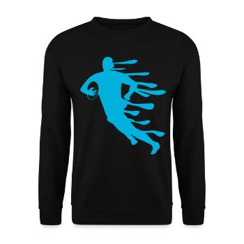 Joueurs de rugby Rugby ballon Rugby - Sweat-shirt Unisexe - noir - Devant - Alina (178cm) & Michal (187cm)