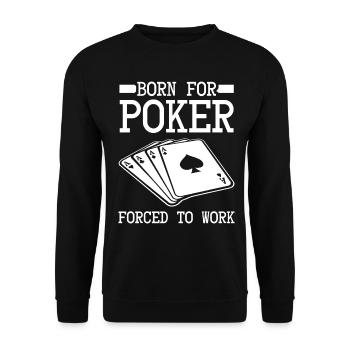 Poker Poker Player Cartes de poker - Sweat-shirt Unisexe - noir - Devant - Alina (178cm) & Michal (187cm)