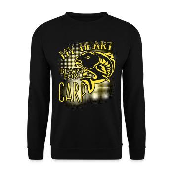Pêche à la ligne Pêche à la carpe Pêche - Sweat-shirt Unisexe - noir - Devant - Alina (178cm) & Michal (187cm)