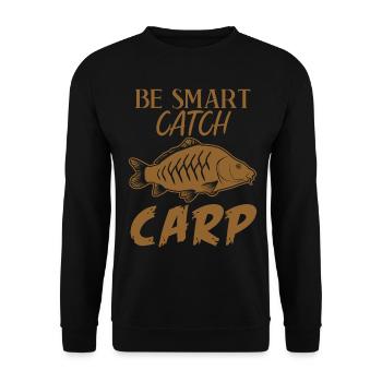 Carpe à la ligne disant Angel Fishing - Sweat-shirt Unisexe - noir - Devant - Alina (178cm) & Michal (187cm)