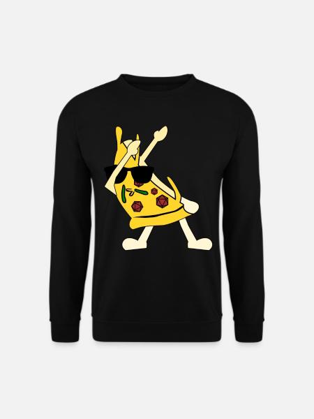 RPG Tabletop D20 Cube Pizza - Unisex Sweatshirt - black