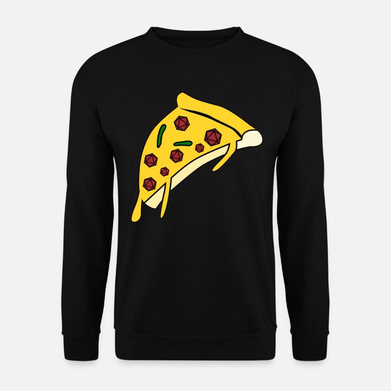 RPG D20 Cube Pizza Tabletop - Unisex Sweatshirt - black