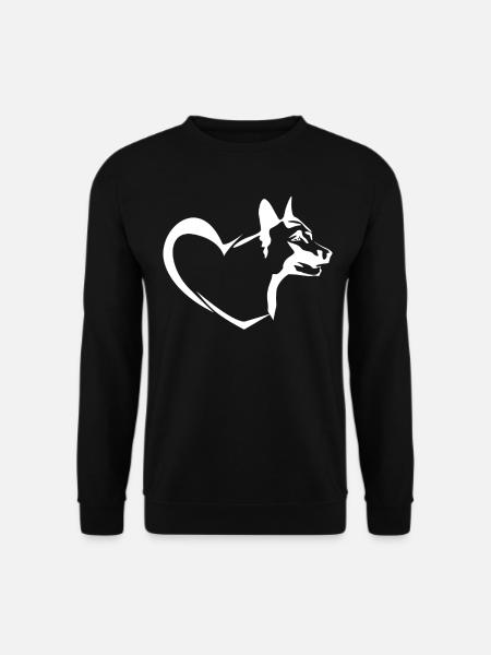 Belgian Molinois Heart Shepherd - Unisex Sweatshirt - black