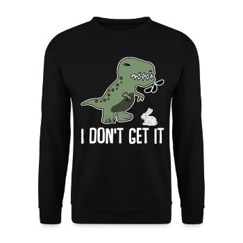 T-Rex Joke Tyrannosaurus Rex - Unisex Pullover - Schwarz - Vorne - Alina (178cm) & Michal (187cm)