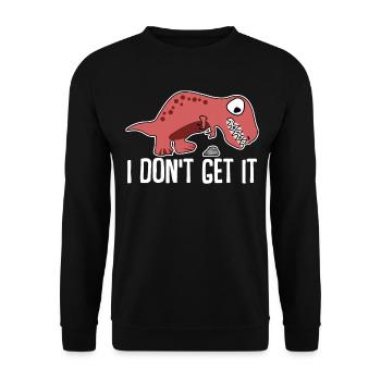 T-Rex blague à bras courts Tyrannosaurus Rex - Sweat-shirt Unisexe - noir - Devant - Alina (178cm) & Michal (187cm)