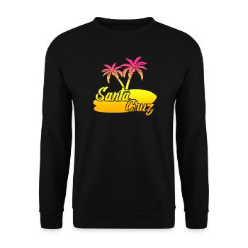Santa Cruz Surfing Surfboard - Unisex Sweatshirt - black - Front - Alina (178cm) & Michal (187cm)