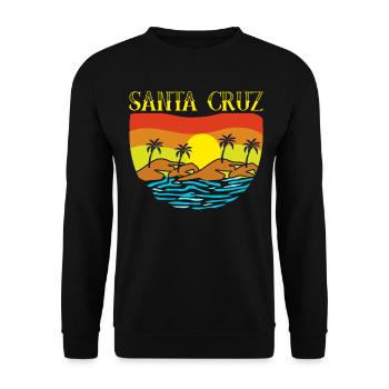 Santa Cruz Holiday Surfer Surfing - Unisex Sweatshirt - black - Front - Alina (178cm) & Michal (187cm)