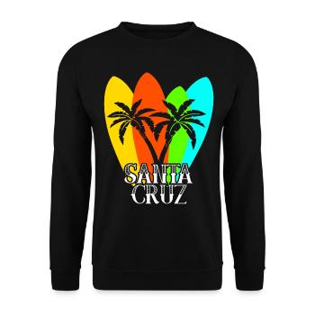 Surfboard Santa Cruz Surfer - Unisex Sweatshirt - black - Front - Alina (178cm) & Michal (187cm)