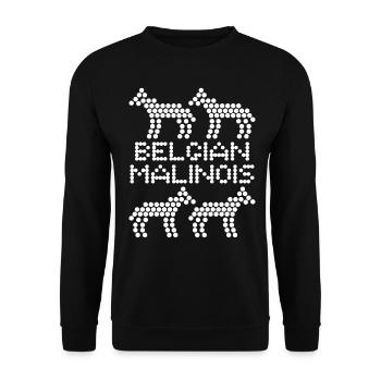Schäferhund Belgian Molinois - Unisex Pullover - Schwarz - Vorne - Alina (178cm) & Michal (187cm)