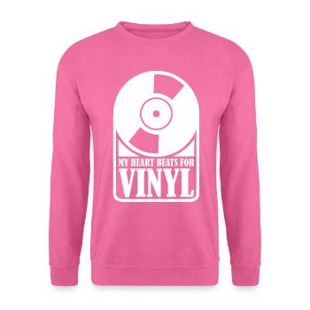 Disques vinyles - Sweat-shirt Unisexe - rose - Devant
