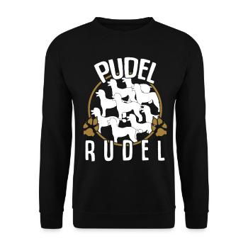 Pudel Rudel - Unisex Pullover - Schwarz - Vorne - Alina (178cm) & Michal (187cm)