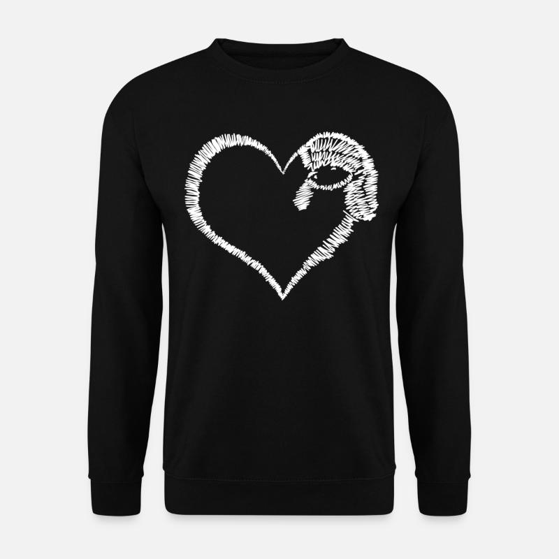 Poodle Heart - Unisex Sweatshirt - black