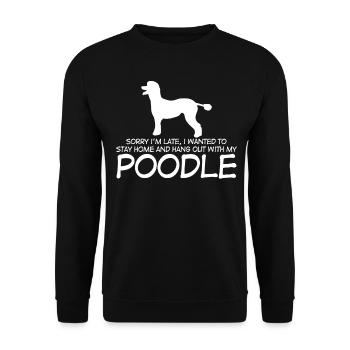 Poodle Joke - Unisex Pullover - Schwarz - Vorne - Alina (178cm) & Michal (187cm)