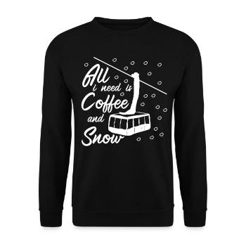 Ski Snowboard Ski Lift - Unisex Sweatshirt - black - Front - Alina (178cm) & Michal (187cm)