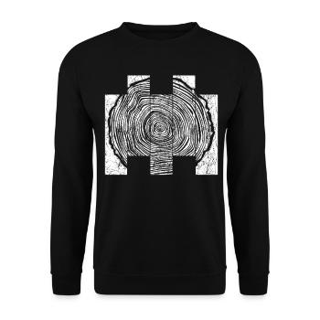 Holz Holzfäller Baumscheibe Schreiner - Unisex Pullover - Schwarz - Vorne - Alina (178cm) & Michal (187cm)