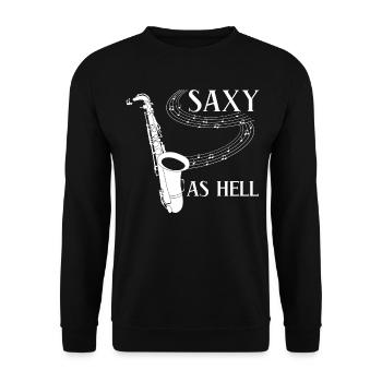 Saxophone Music Jazz Saxophonist - Unisex Sweatshirt - black - Front - Alina (178cm) & Michal (187cm)