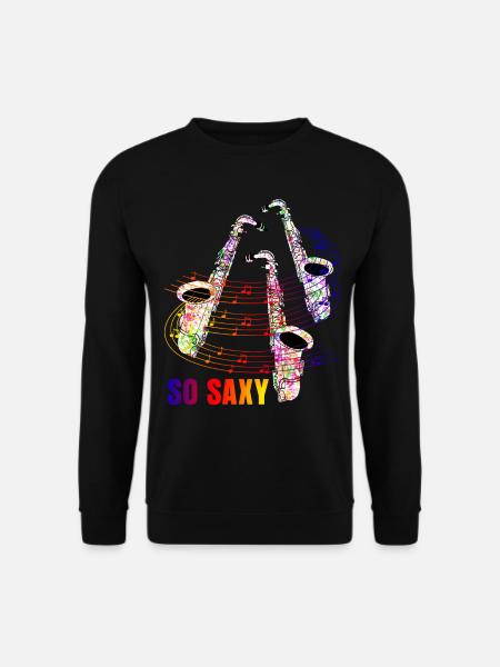 Saxophonist Jazz Saxy Saxophone - Unisex Pullover - Schwarz