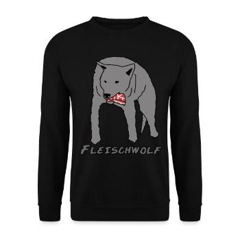 Wolf Grilling BBQ Steak Meat - Sweat-shirt Unisexe - noir - Devant - Alina (178cm) & Michal (187cm)