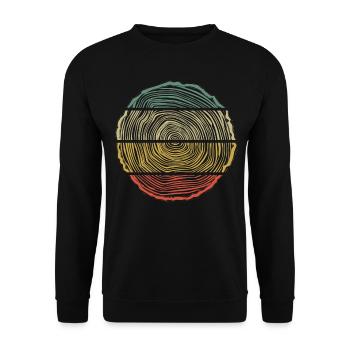 Holz Retro Tischler Holzfäller Schreiner - Unisex Pullover - Schwarz - Vorne - Alina (178cm) & Michal (187cm)