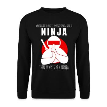Ninja Dire Ninjas avec Ninja Sword - Sweat-shirt Unisexe - noir - Devant - Alina (178cm) & Michal (187cm)
