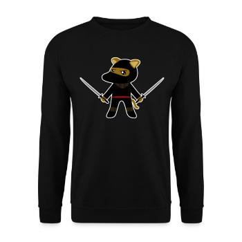 Ninja Chien Ninjas - Sweat-shirt Unisexe - noir - Devant - Alina (178cm) & Michal (187cm)