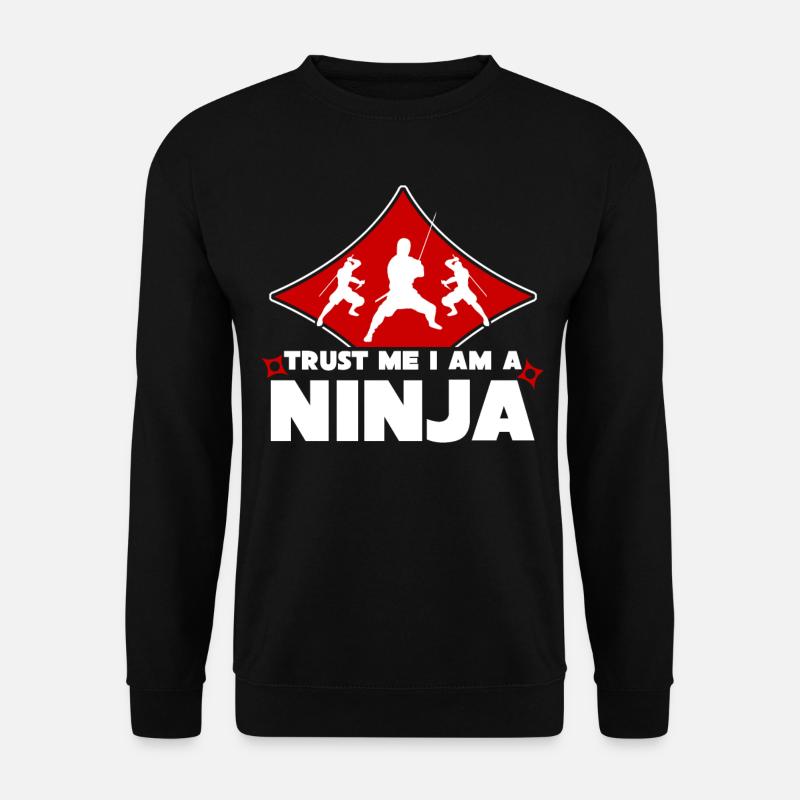 Ninja joke with ninjas - Unisex Sweatshirt - black