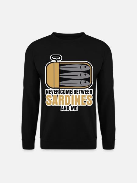 Sardine Angeln Angler Sardinen - Unisex Pullover - Schwarz