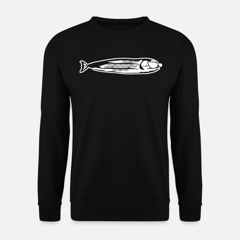 Sardine with sunglasses Herring - Unisex Sweatshirt - black