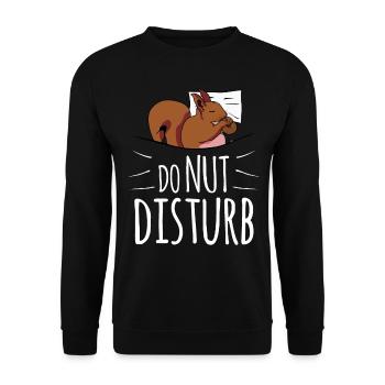 Squirrel Sleep Bed Tired Squirrel - Unisex Sweatshirt - black - Front - Alina (178cm) & Michal (187cm)